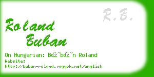 roland buban business card